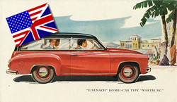 Ein frühes 12 Seitiger Prospekt 1957 Poster englisch